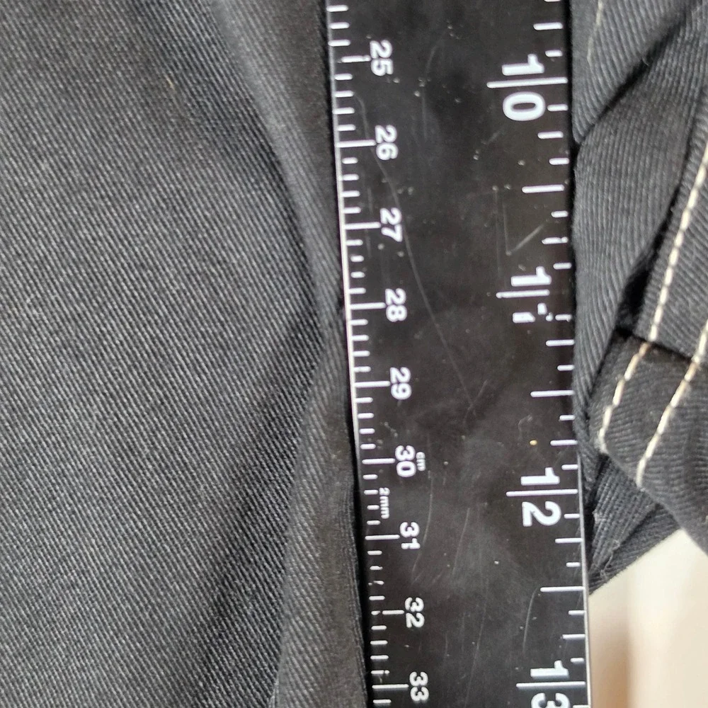 True Religion Mens‎ Black Cargo Pants White Contrast Stitching 34x31 Utility